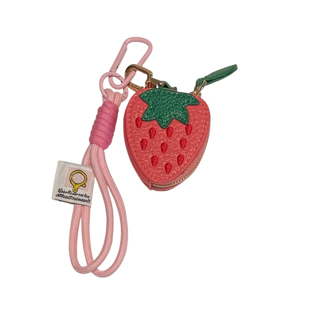 Pink Strawberry Keychain Accessory - Picture 4 of 7
